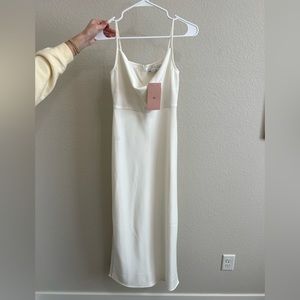 BHLDN Cali Satin Midi Dress